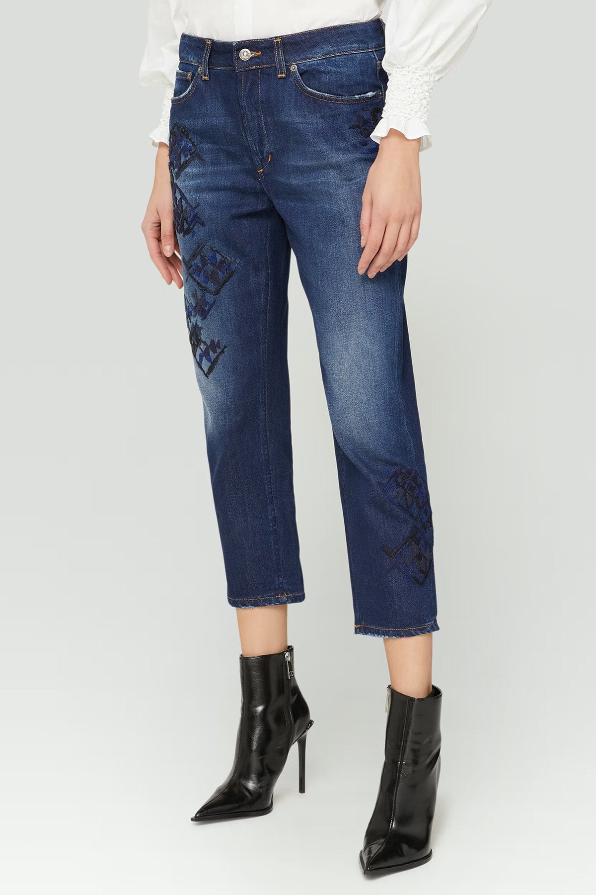 Dondup Koons Loose Fit Nakış Desenli Jeans-Libas Trendy Fashion Store