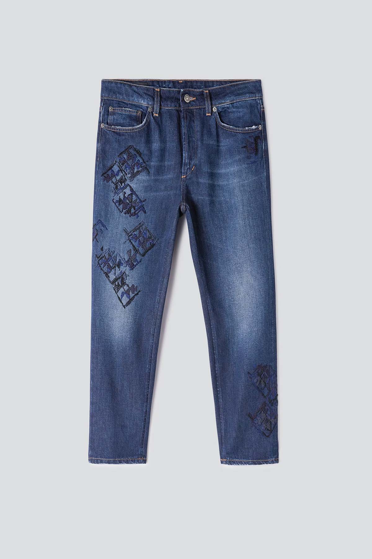 Dondup Koons Loose Fit Nakış Desenli Jeans-Libas Trendy Fashion Store