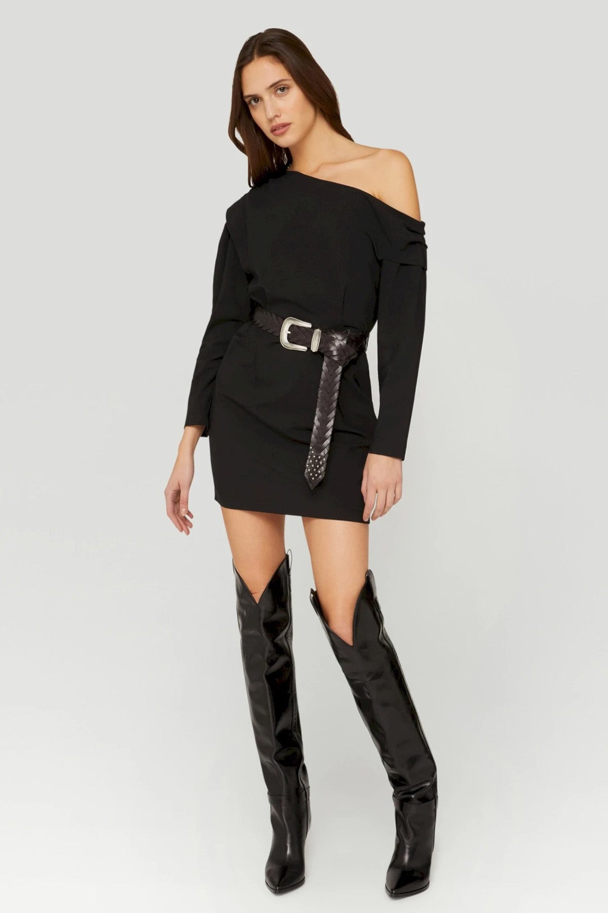 Dondup Tek Omuz Mini Elbise-Libas Trendy Fashion Store