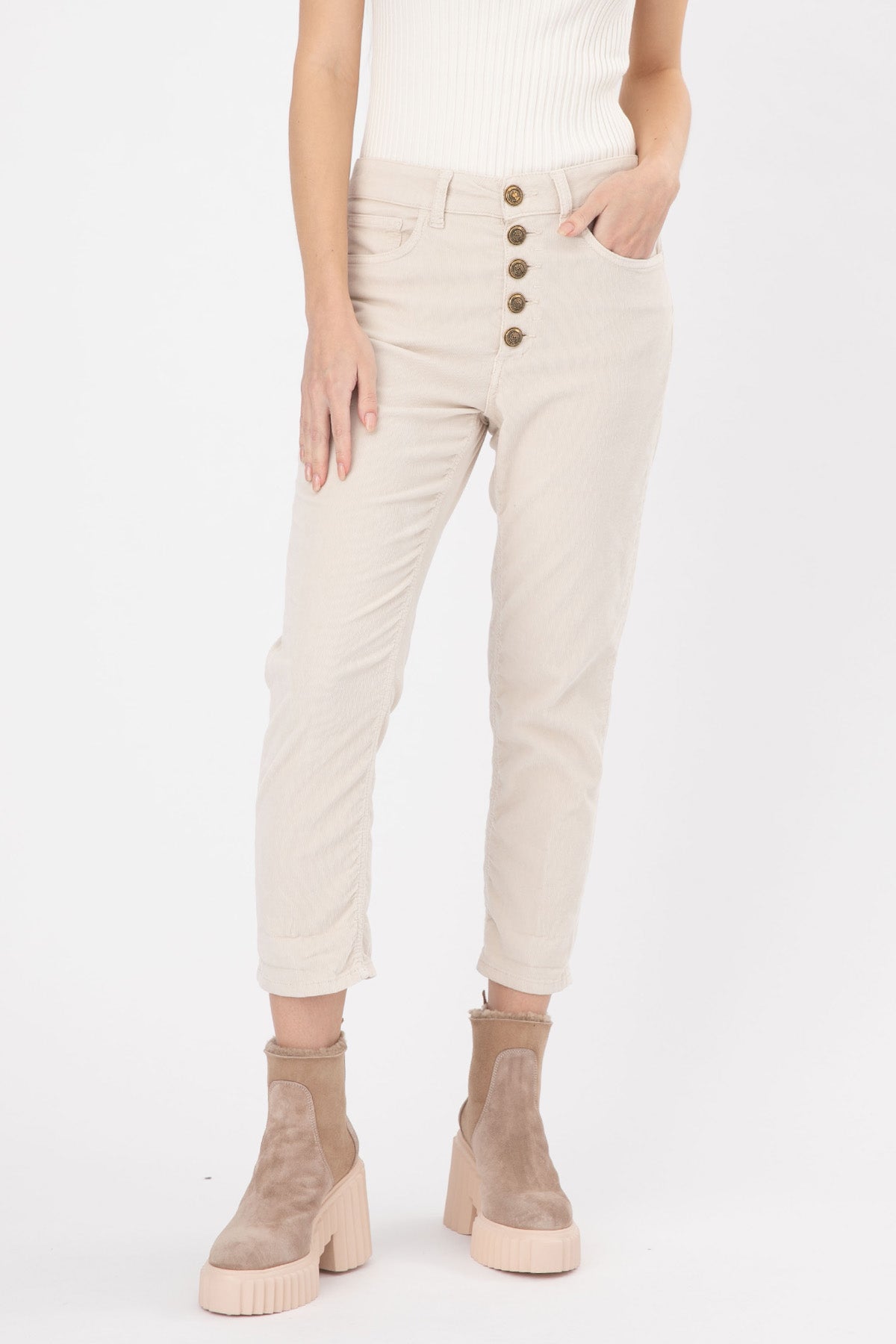 Dondup Koons Loose Fit Kadife Pantolon-Libas Trendy Fashion Store