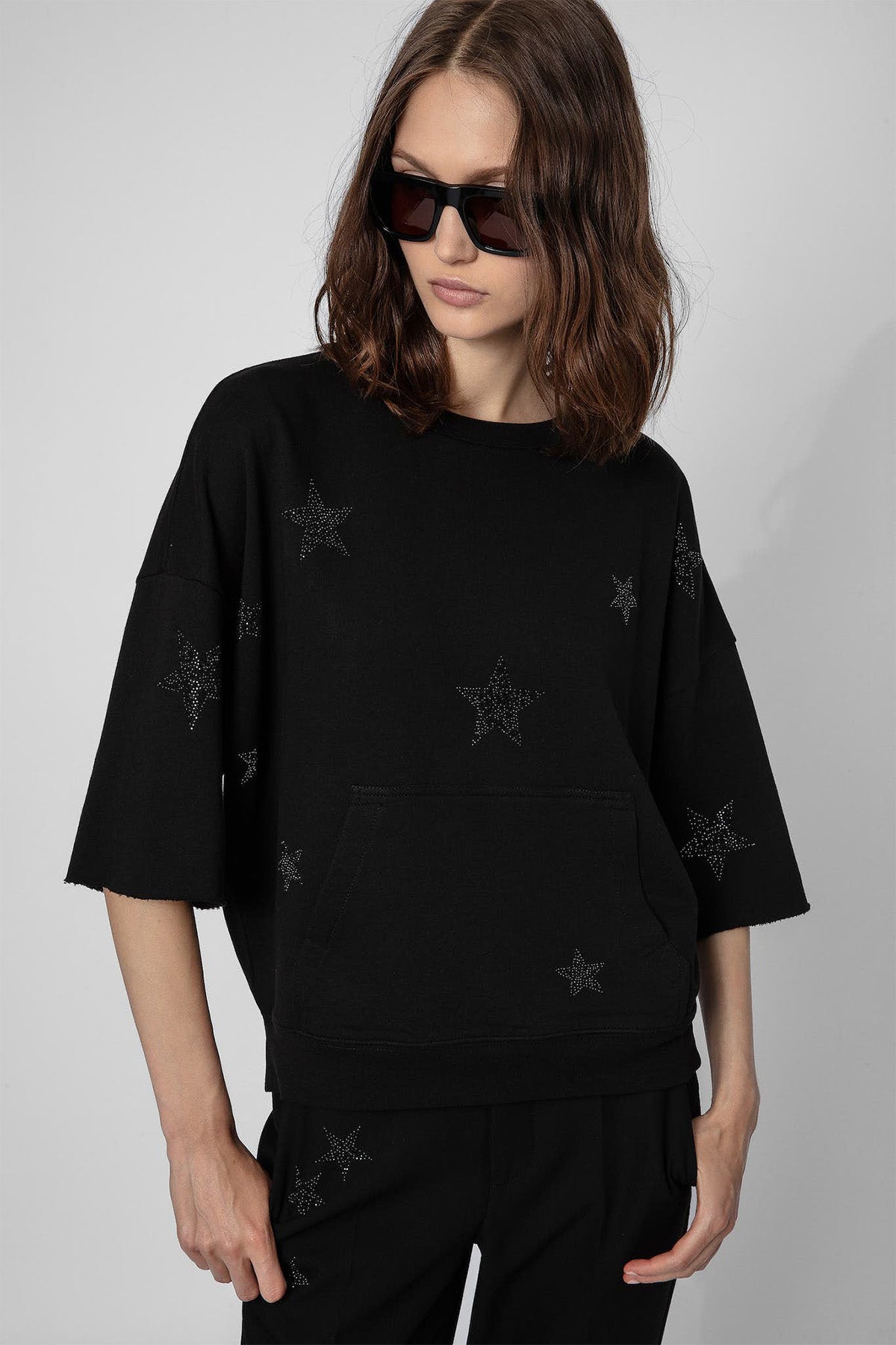 Zadig & Voltaire Yıldızlı Kısa Kollu Sweatshirt-Libas Trendy Fashion Store