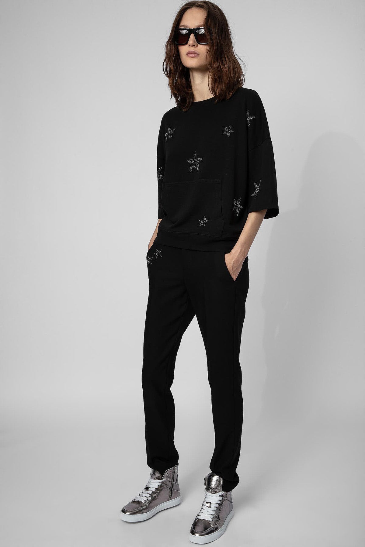 Zadig & Voltaire Yıldızlı Kısa Kollu Sweatshirt-Libas Trendy Fashion Store