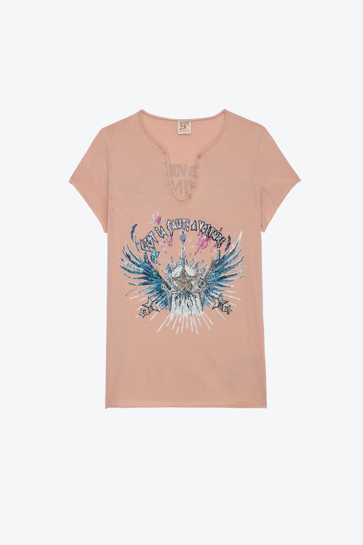 Zadig & Voltaire V Yaka Logolu T-shirt-Libas Trendy Fashion Store