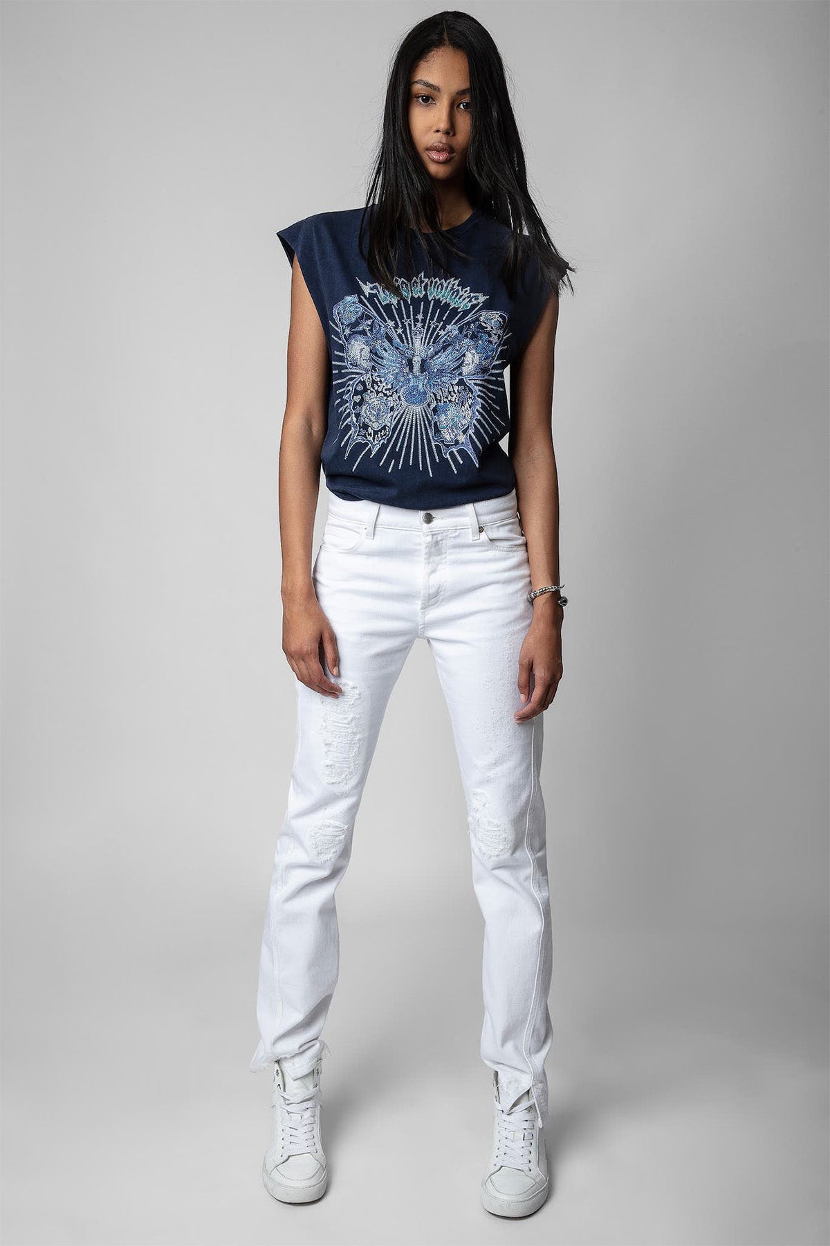 Zadig & Voltaire 25.Yıl Kolsuz T-shirt-Libas Trendy Fashion Store