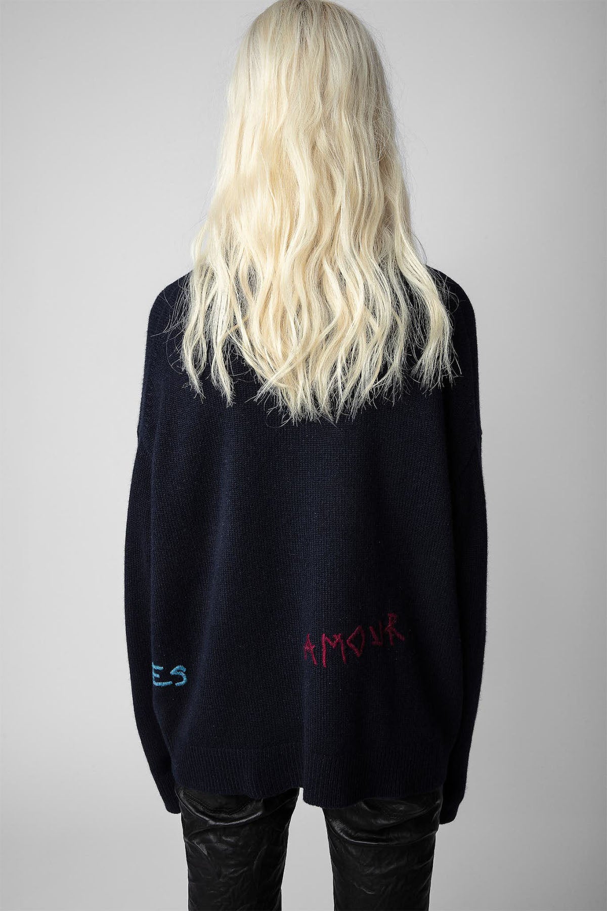 Zadig & Voltaire Desenli Yuvarlak Yaka Kaşmir Triko-Libas Trendy Fashion Store