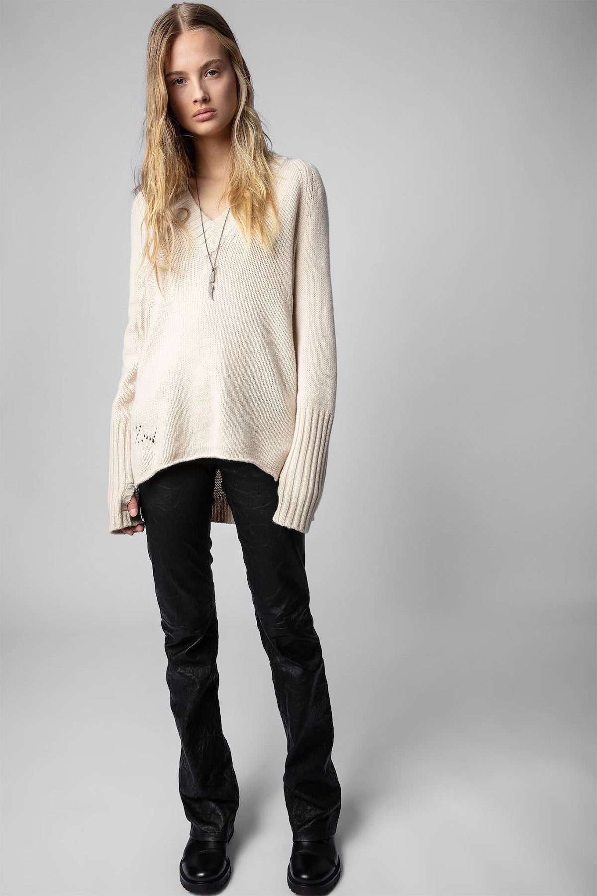 Zadig & Voltaire Amour V Yaka Yün Örgü Triko-Libas Trendy Fashion Store