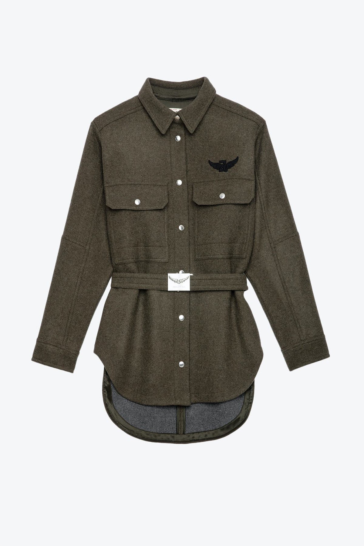 Zadig & Voltaire Logolu Kemerli Yün Kaban-Libas Trendy Fashion Store