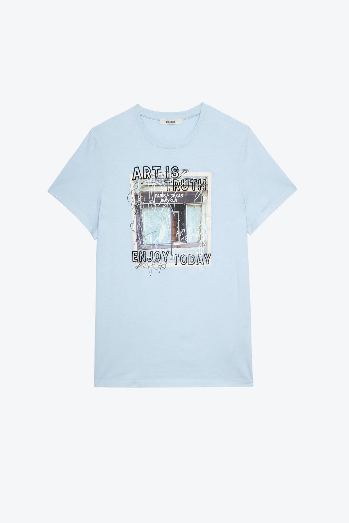 Zadig & Voltaire Yuvarlak Yaka Logolu T-shirt-Libas Trendy Fashion Store