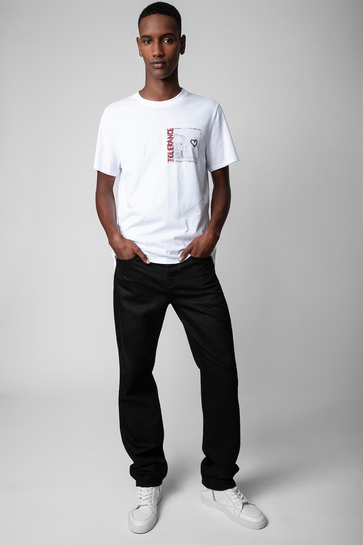 Zadig & Voltaire Ted Yuvarlak Yaka Logolu T-shirt-Libas Trendy Fashion Store