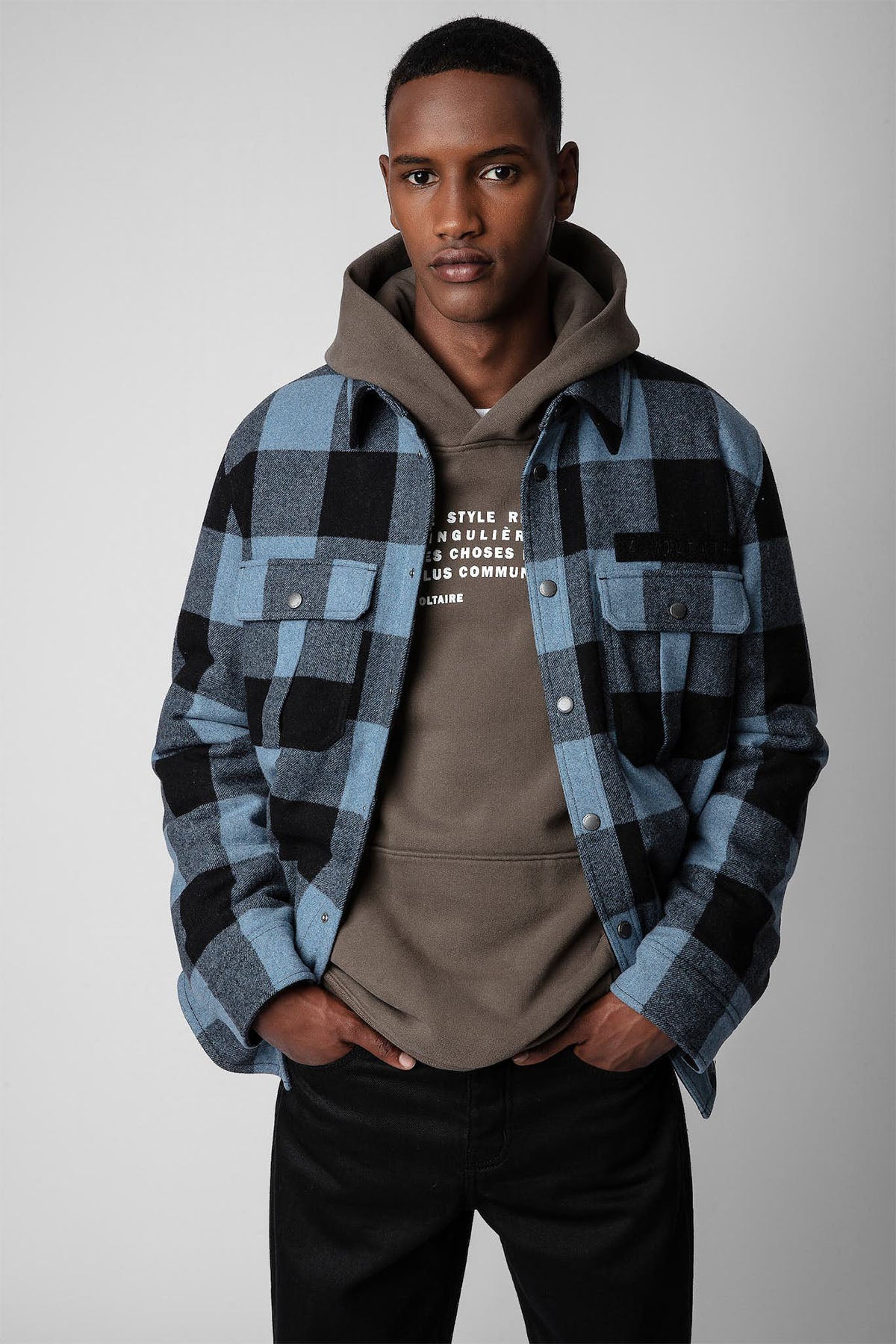 Zadig & Voltaire Kuru Kafalı Ekose Desenli Gömlek Ceket-Libas Trendy Fashion Store