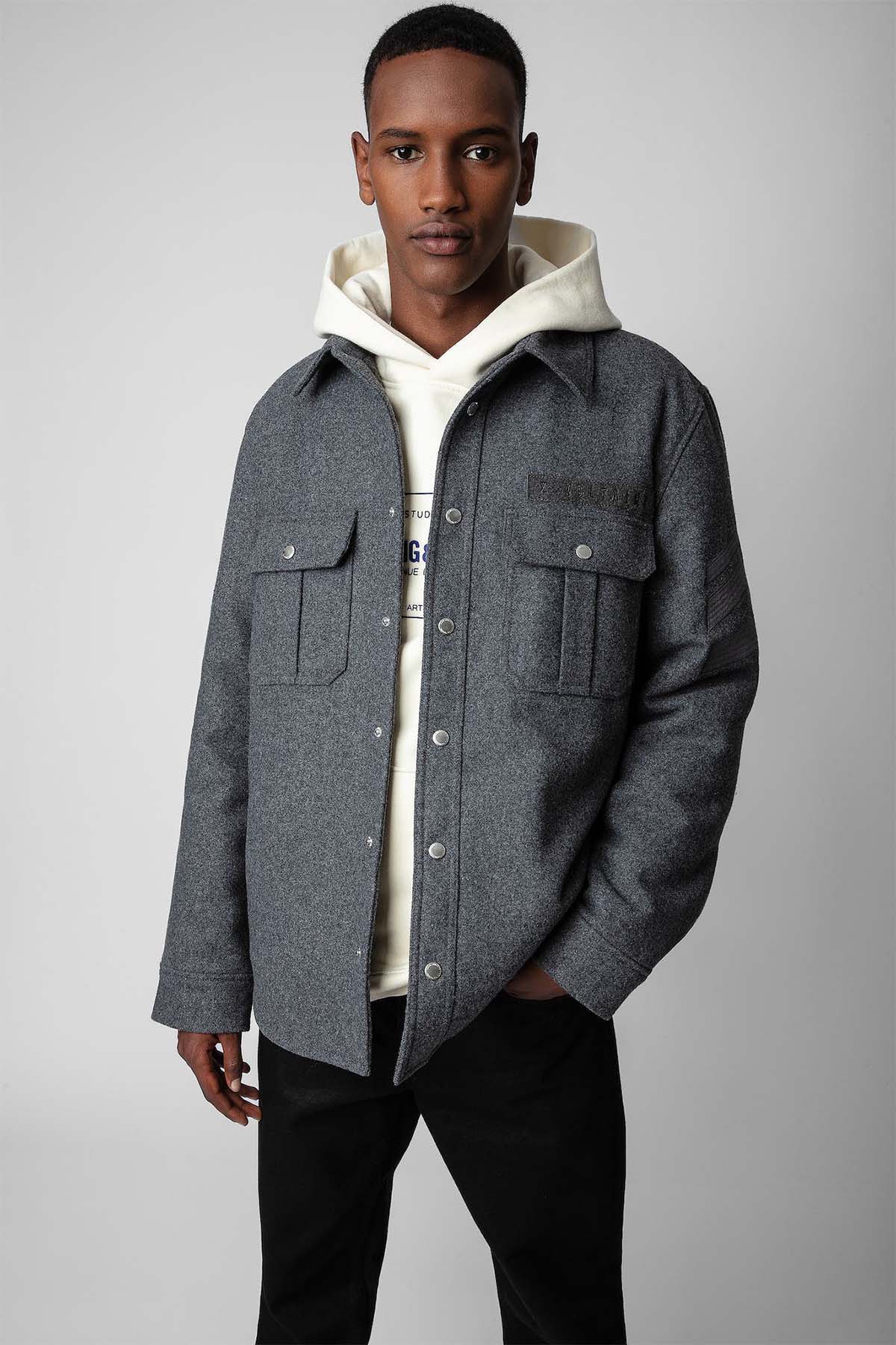 Zadig & Voltaire Logolu Puffer Yün Gömlek Ceket-Libas Trendy Fashion Store