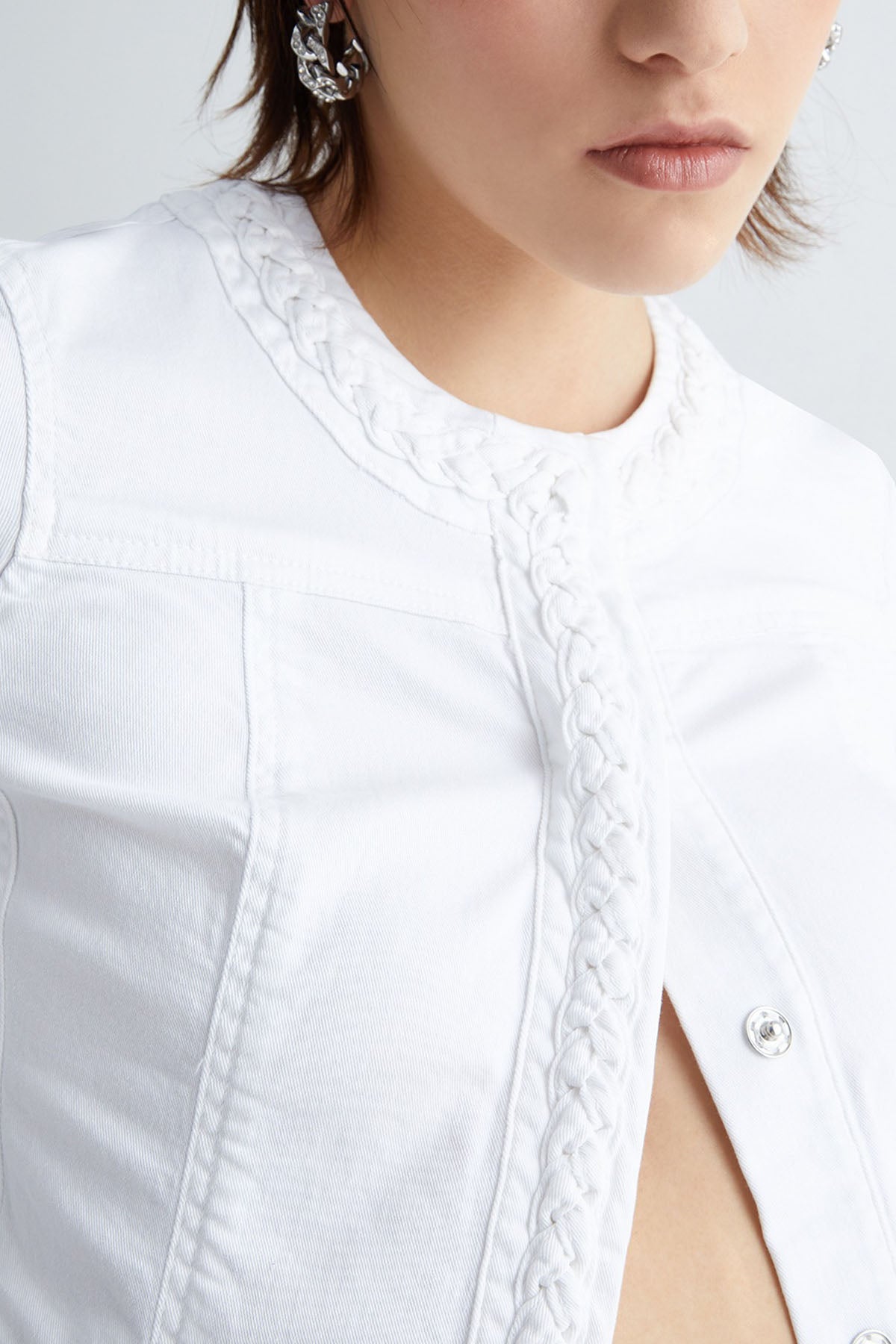 Liu Jo Örgü Detaylı Denim Ceket-Libas Trendy Fashion Store