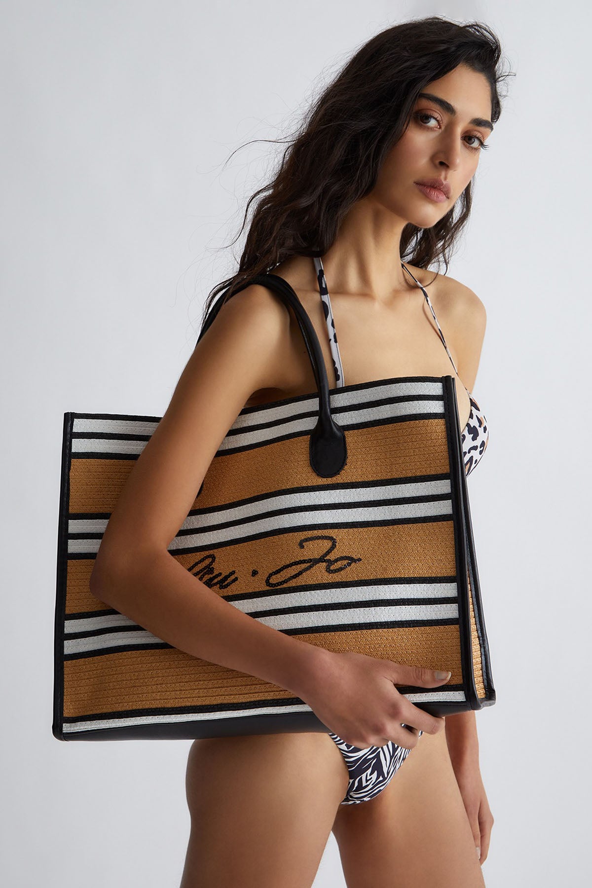Liu Jo Logolu Hasır Shopping Bag Çanta-Libas Trendy Fashion Store