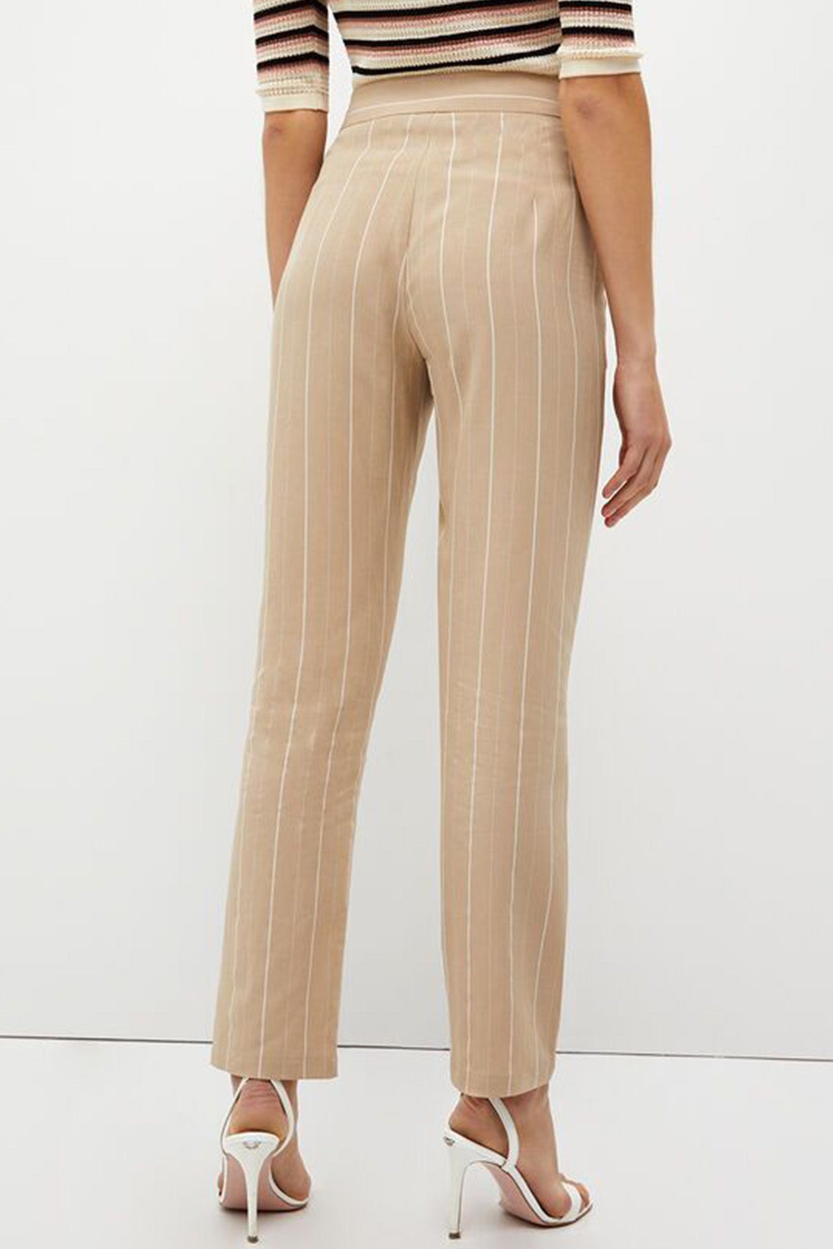 Liu Jo Çizgili Ketenli Pantolon-Libas Trendy Fashion Store