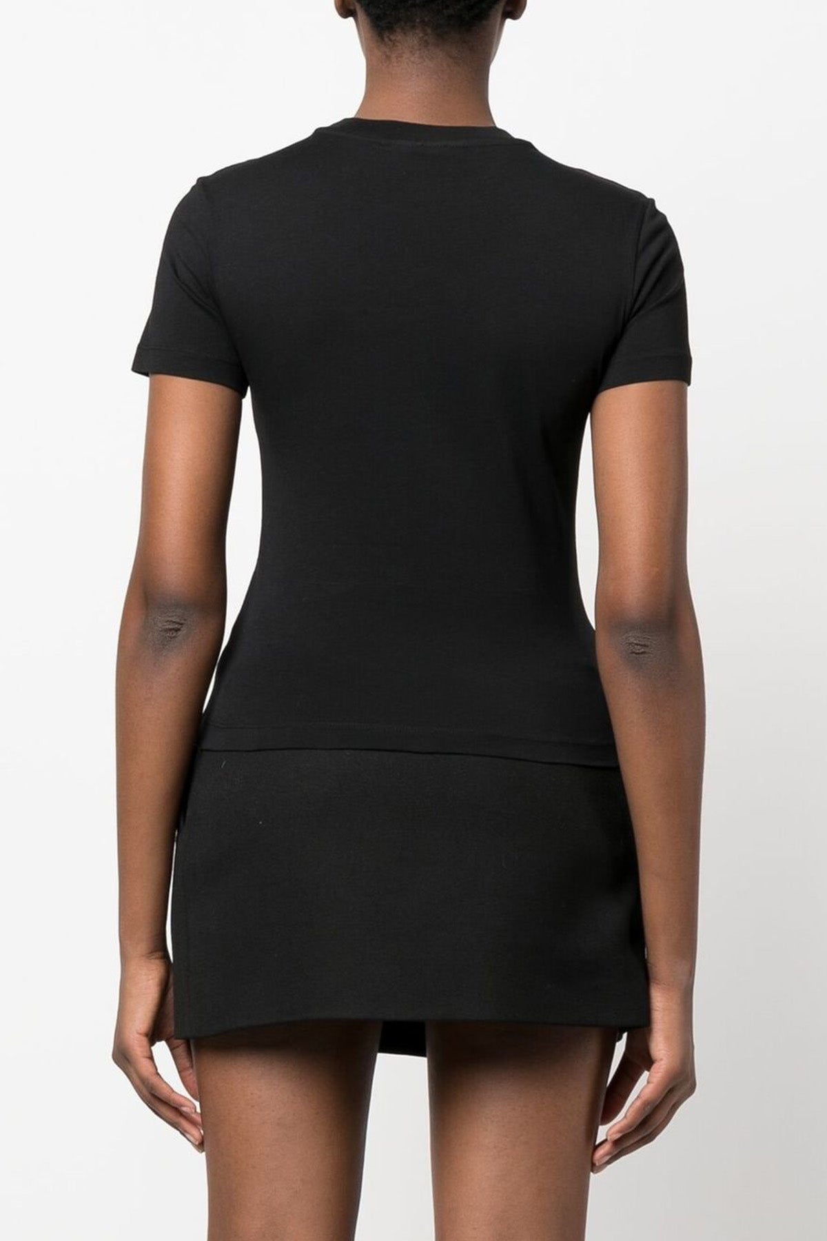 Chiara Ferragni Taş Aksesuarlı Yuvarlak Yaka Logolu T-shirt-Libas Trendy Fashion Store