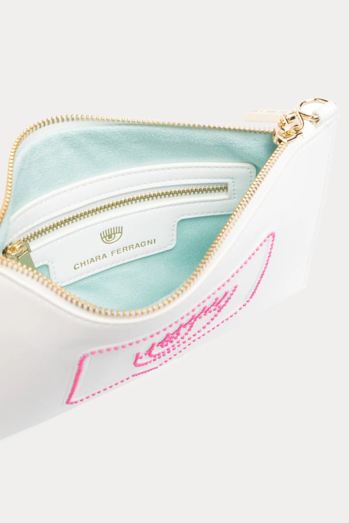 Chiara Ferragni Troklu Göz Logolu Zincir Askılı Clutch Çanta-Libas Trendy Fashion Store