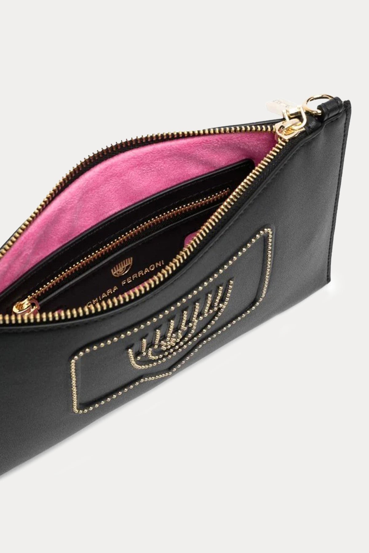 Chiara Ferragni Troklu Göz Logolu Zincir Askılı Clutch Çanta-Libas Trendy Fashion Store