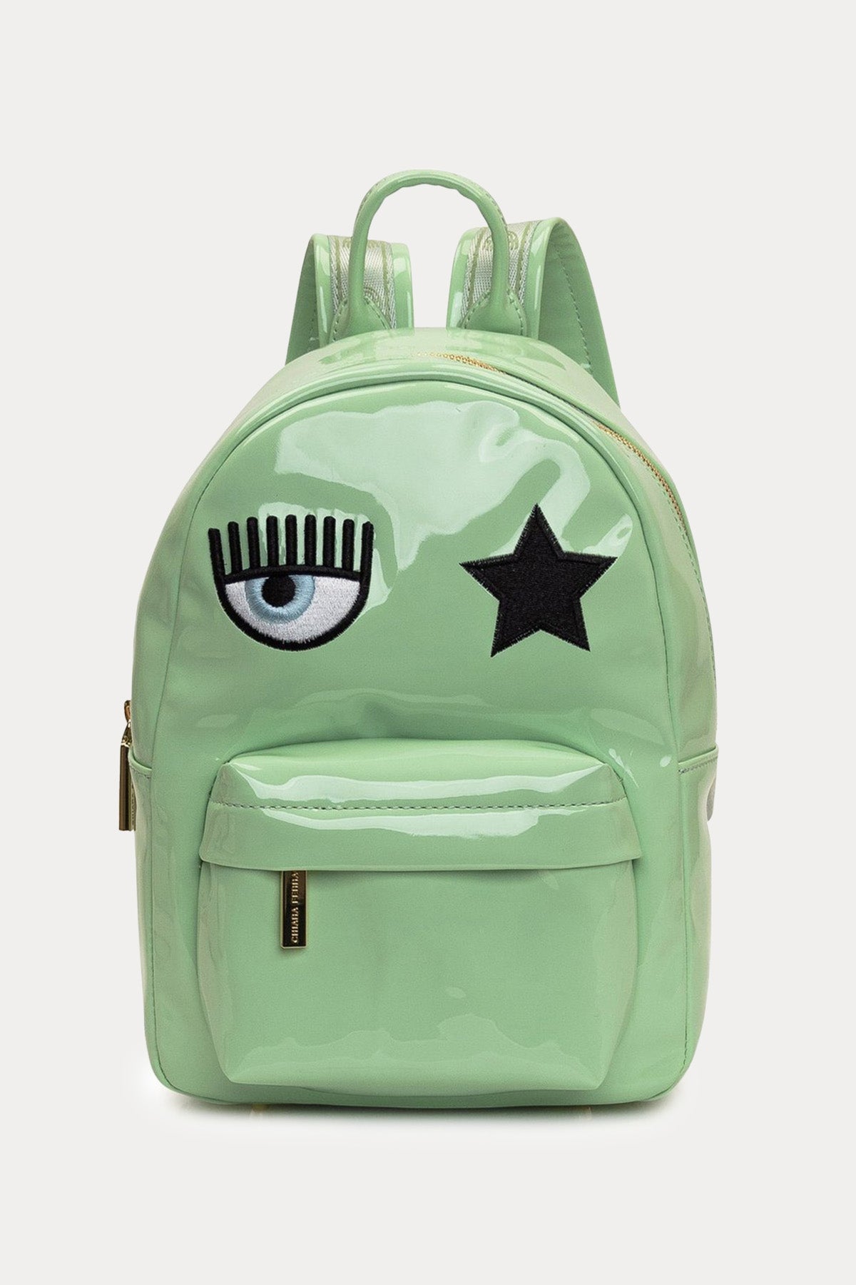 Chiara Ferragni Göz Logolu Parlak Sırt Çantası-Libas Trendy Fashion Store