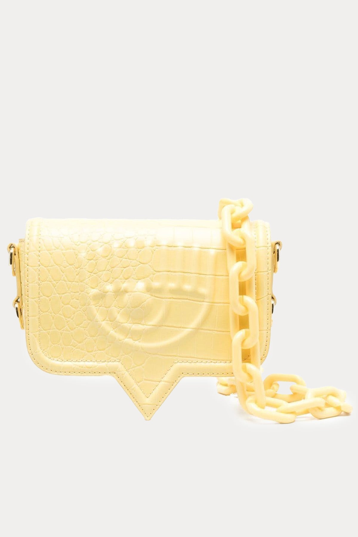 Chiara Ferragni Krokodil Baskılı Deri Göz Logolu Omuz Çantası-Libas Trendy Fashion Store