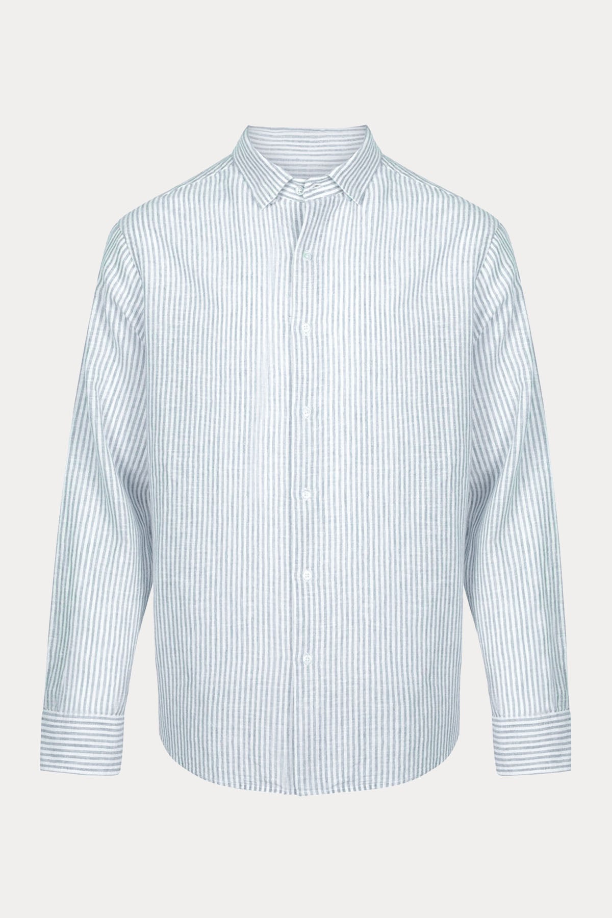 Bluemint Luca Stripey Custom Fit Keten Karışımlı Çizgili Gömlek-Libas Trendy Fashion Store
