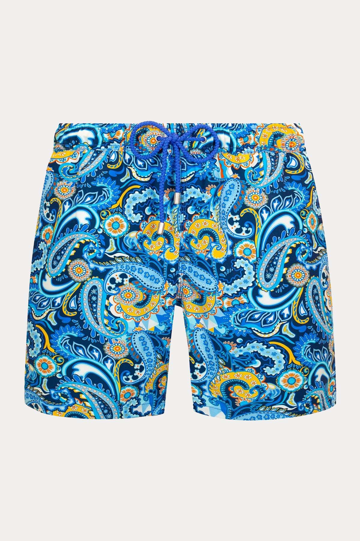 Bluemint Arthus Sapphire Paisley Şort Mayo-Libas Trendy Fashion Store