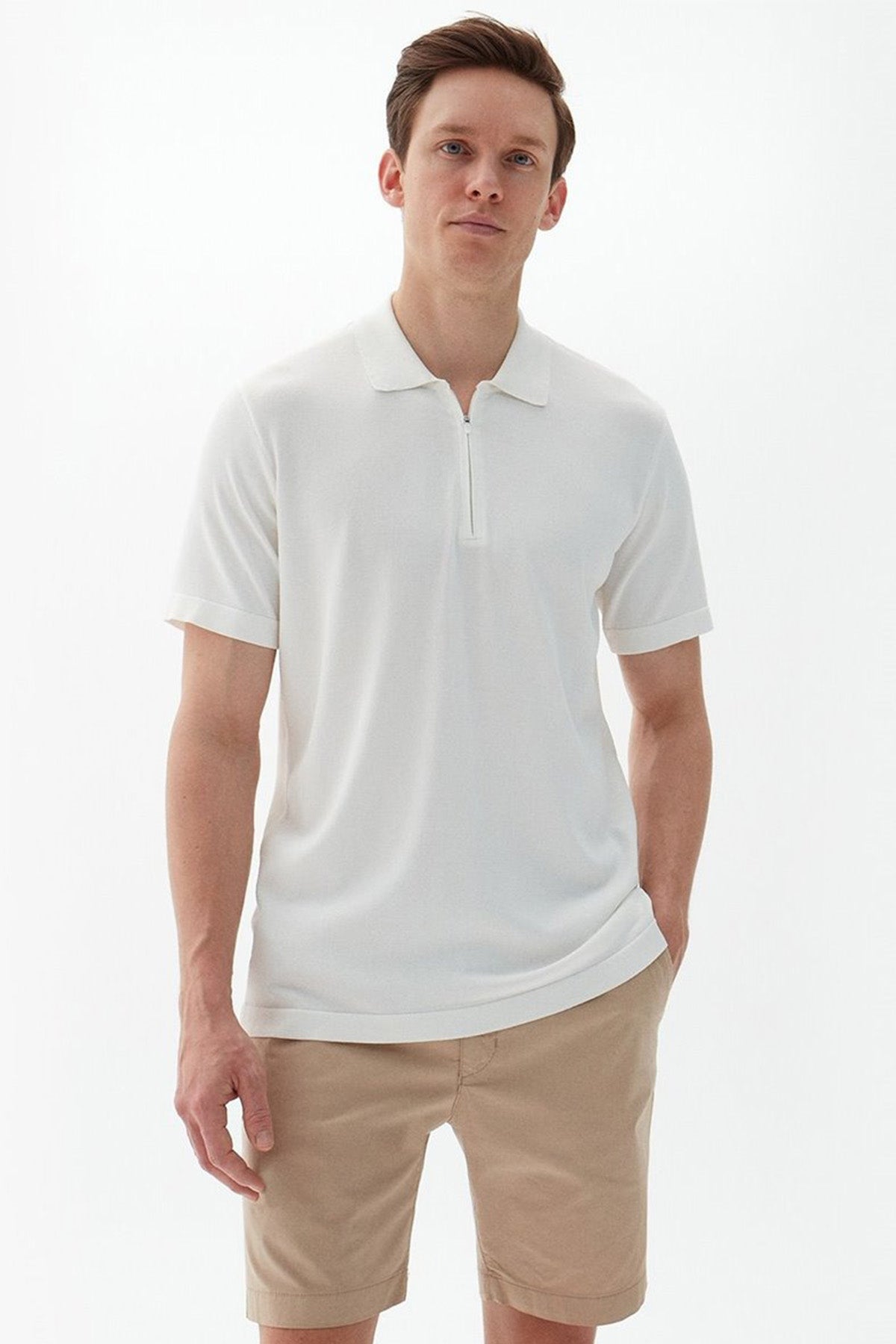 Bluemint Devon Custom Fit Fermuarlı Polo Yaka T-shirt-Libas Trendy Fashion Store