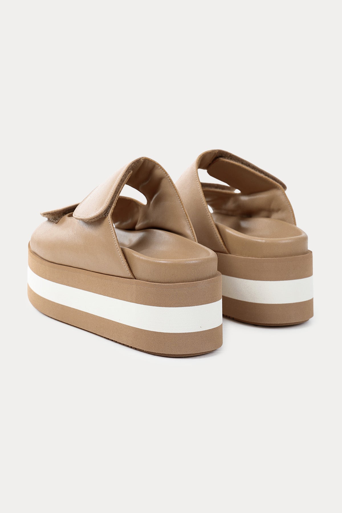 Paloma Barcelo Asena Cırt Cırt Bantlı Deri Terlik-Libas Trendy Fashion Store