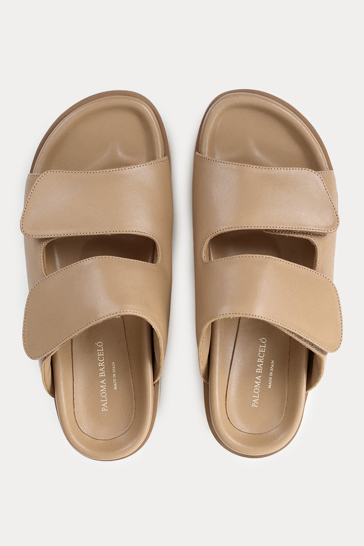 Paloma Barcelo Asena Cırt Cırt Bantlı Deri Terlik-Libas Trendy Fashion Store