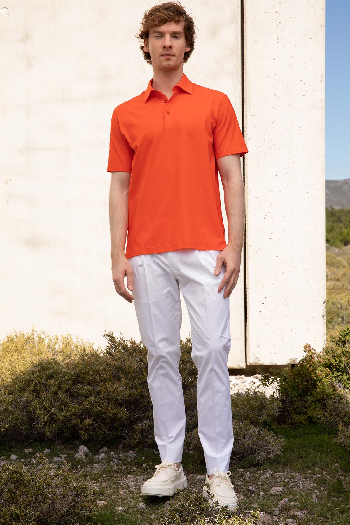 Herno Regular Fit Polo Yaka T-shirt-Libas Trendy Fashion Store