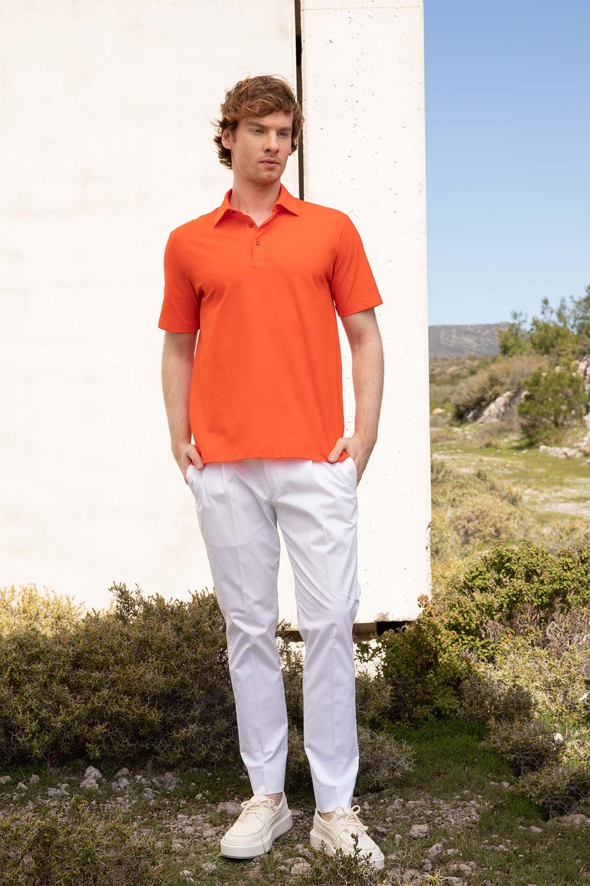 Herno Regular Fit Polo Yaka T-shirt-Libas Trendy Fashion Store