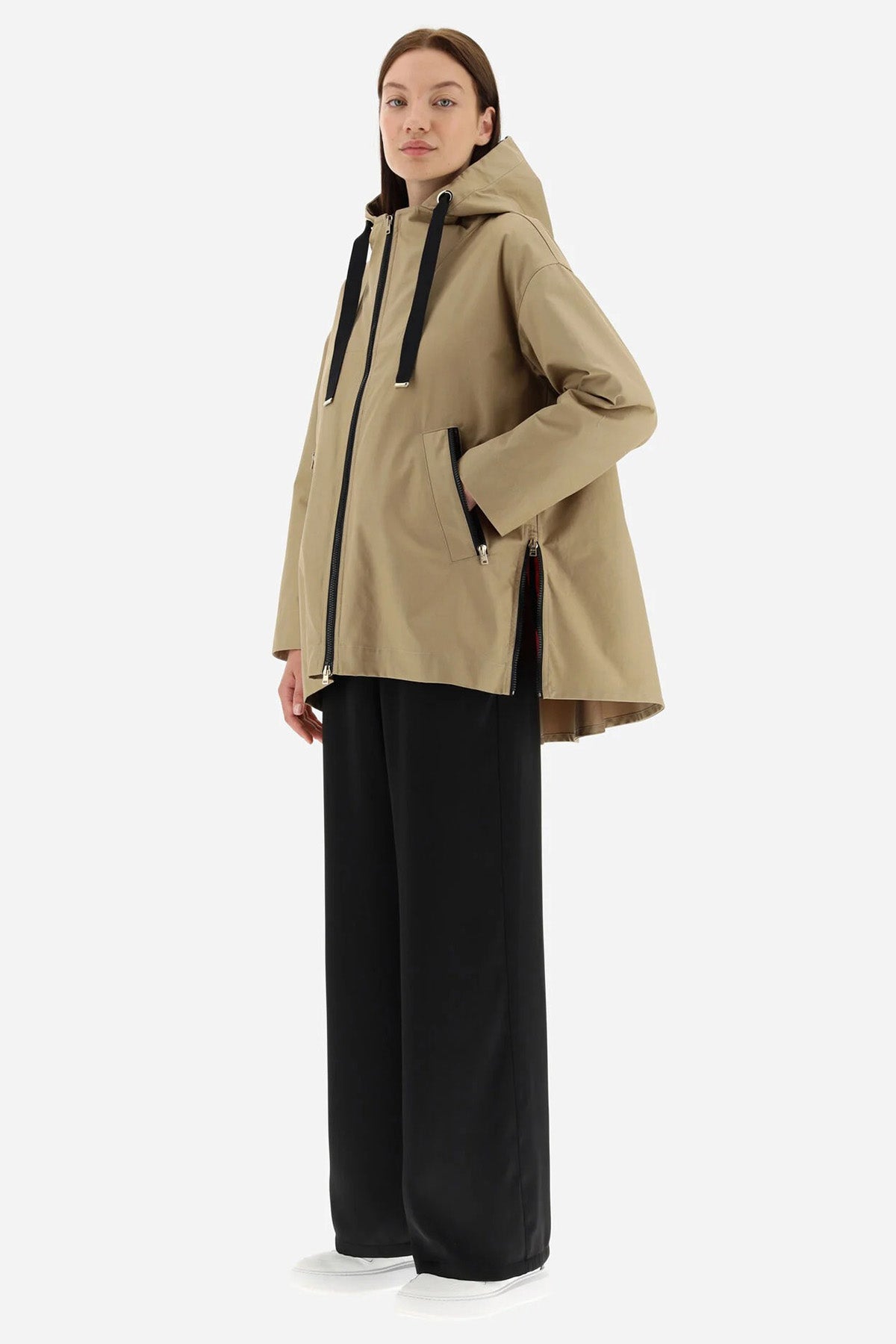 Herno Geniş Kesim Demonte Puffer İç Ceketli Kapüşonlu Trençkot-Libas Trendy Fashion Store