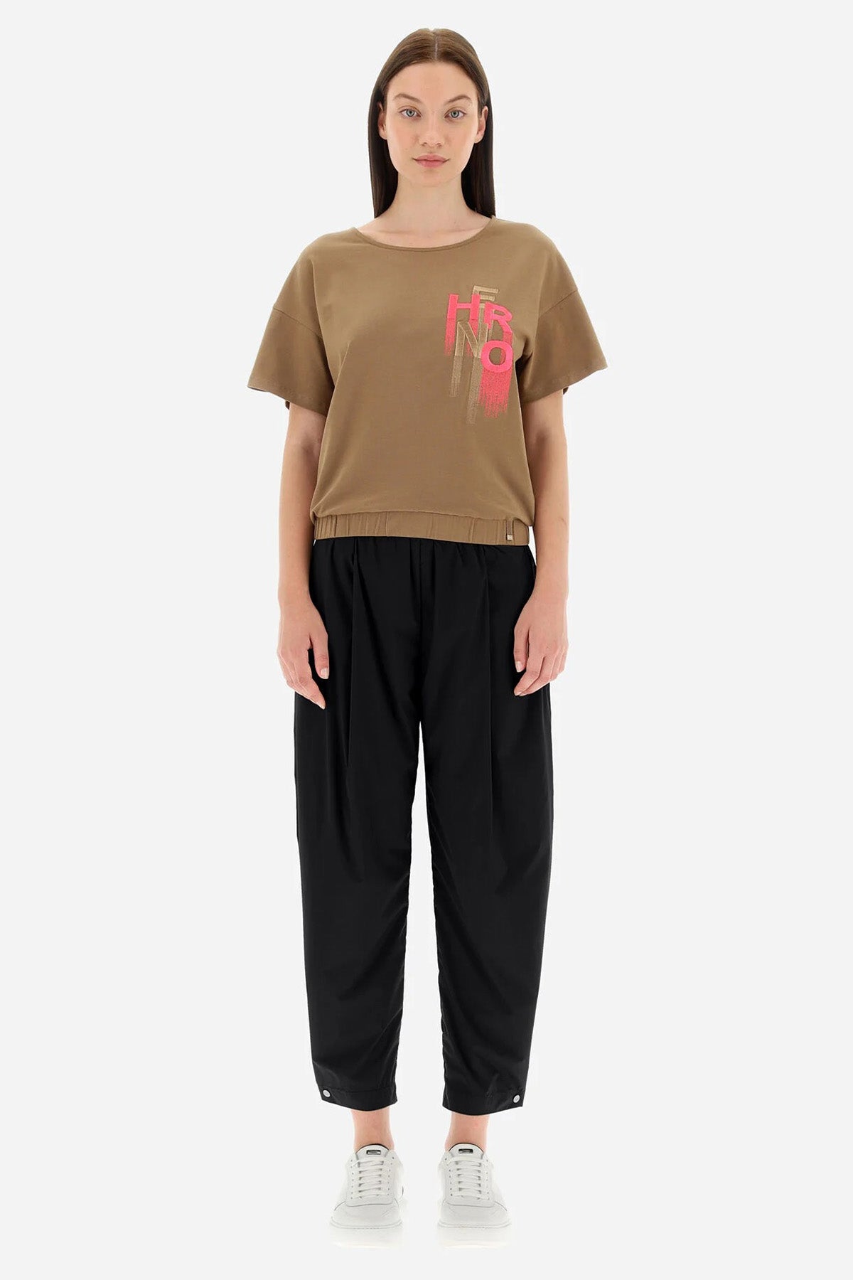 Herno Boxy Fit Belden Büzgülü Yuvarlak Yaka Bluz-Libas Trendy Fashion Store