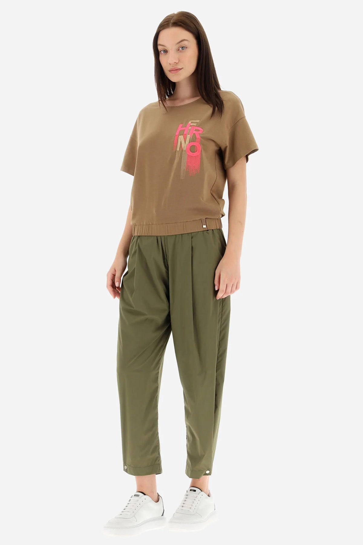 Herno Boxy Fit Belden Büzgülü Yuvarlak Yaka Bluz-Libas Trendy Fashion Store