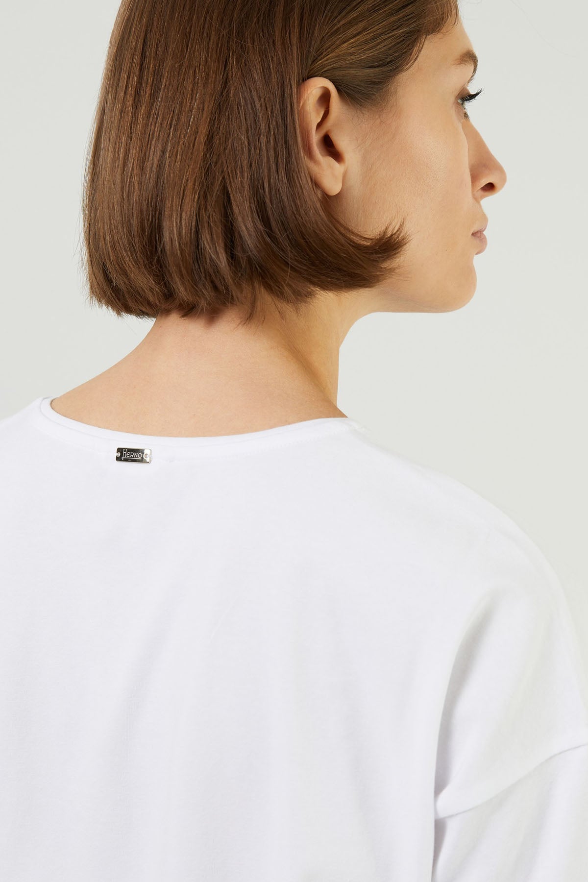 Herno Geniş Kesim Logolu T-shirt-Libas Trendy Fashion Store