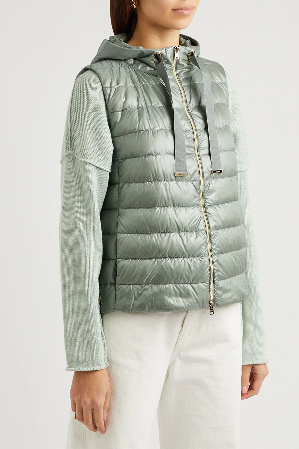 Herno Kapüşonlu İnce Puffer Yelek-Libas Trendy Fashion Store