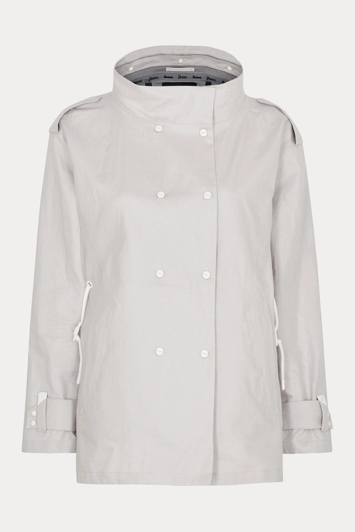 Herno Laminar Kruvaze Kapüşonlu Keten Ceket-Libas Trendy Fashion Store