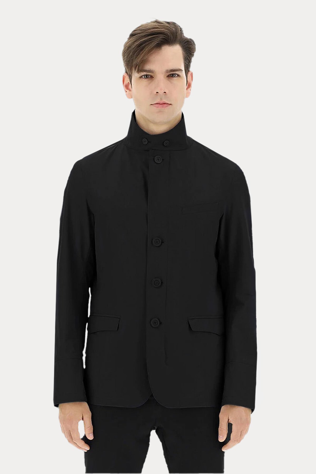 Herno Dik Yaka Slim Fit İnce Mont Ceket-Libas Trendy Fashion Store