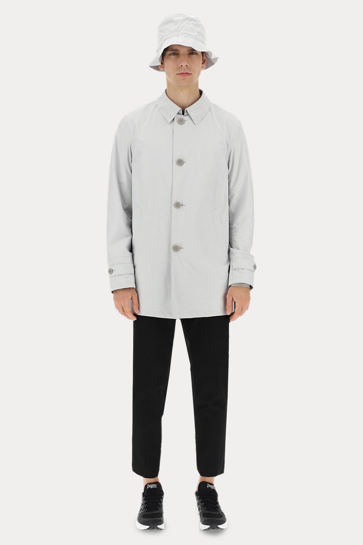 Herno Laminar Klasik Yaka Trençkot-Libas Trendy Fashion Store