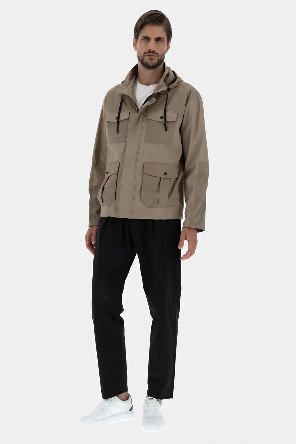 Herno Kapüşonlu Cep Detaylı Safari Ceket-Libas Trendy Fashion Store