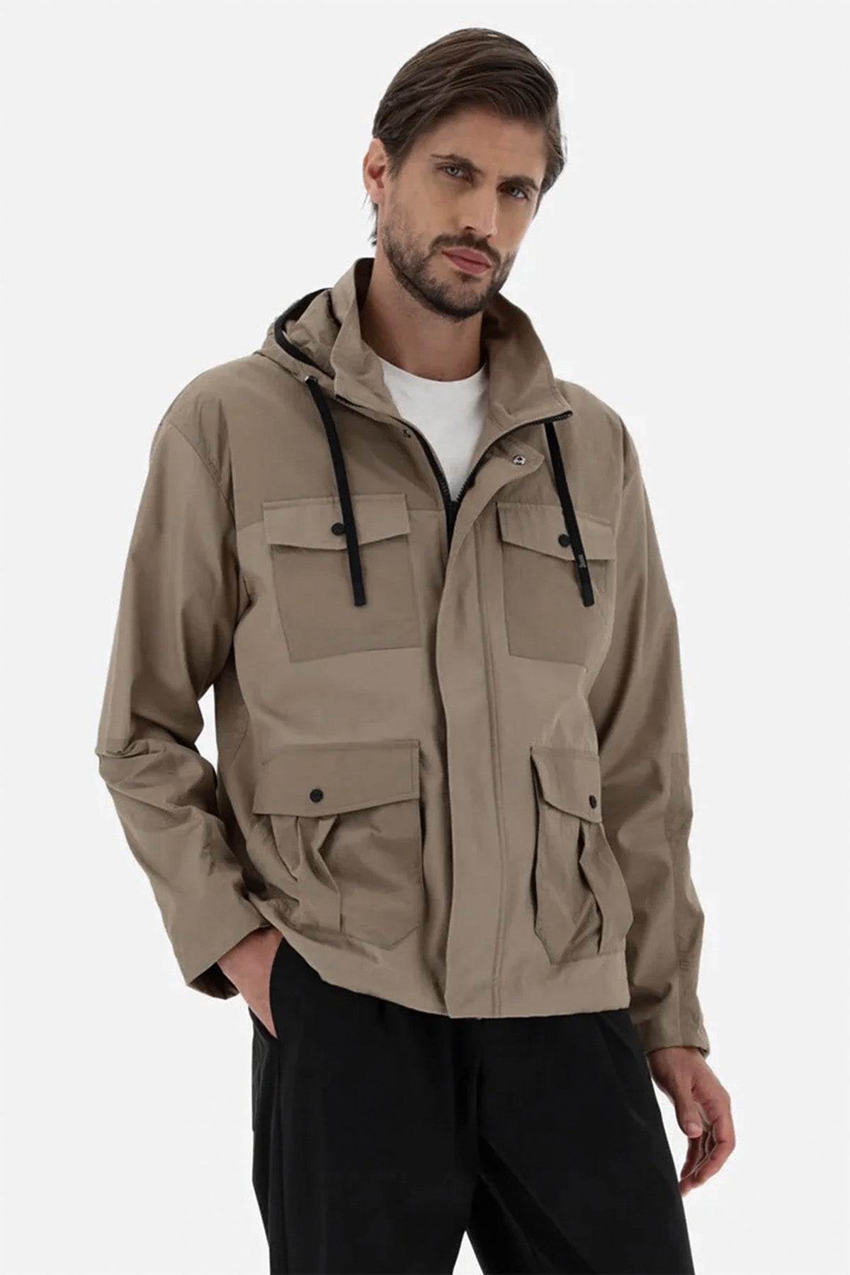 Herno Kapüşonlu Cep Detaylı Safari Ceket-Libas Trendy Fashion Store