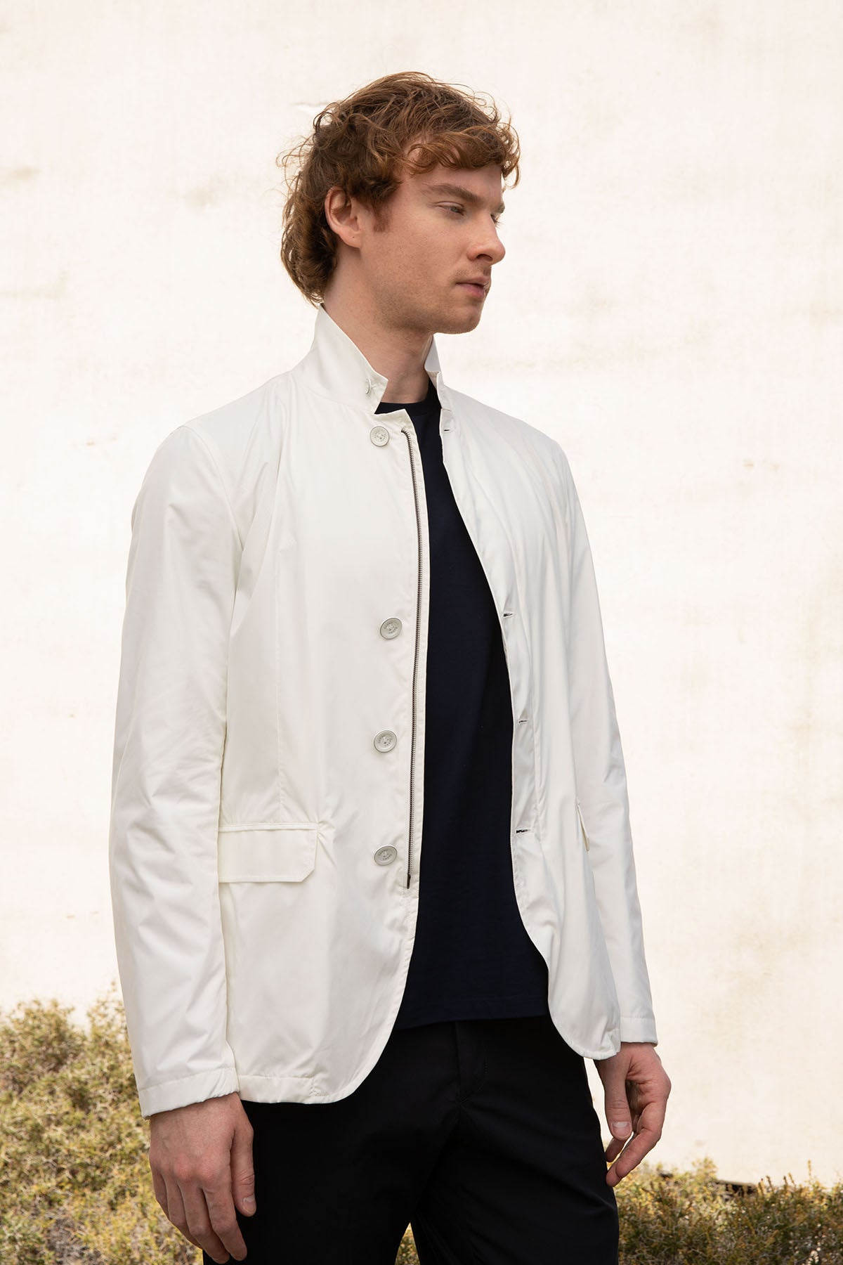 Herno Dik Yaka İnce Mont Ceket-Libas Trendy Fashion Store