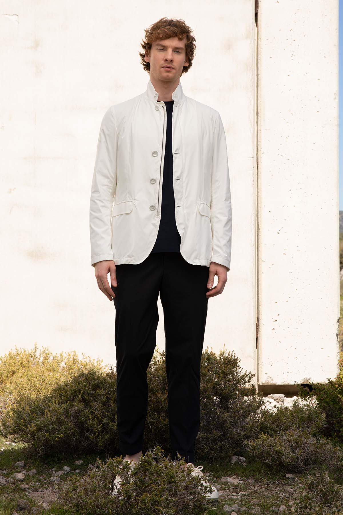 Herno Dik Yaka İnce Mont Ceket-Libas Trendy Fashion Store