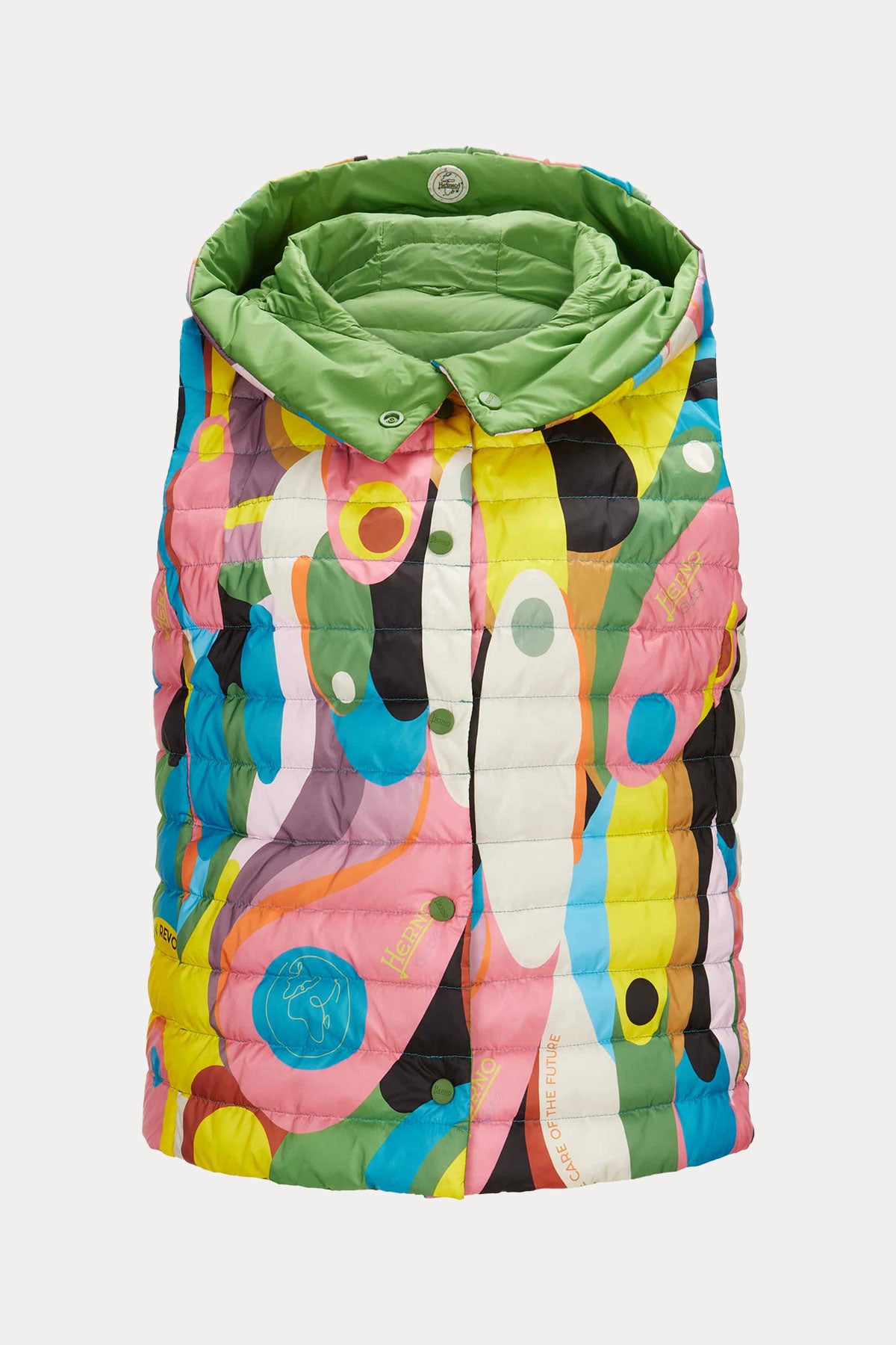 Herno Çift Taraflı Kapüşonlu Puffer Yelek-Libas Trendy Fashion Store