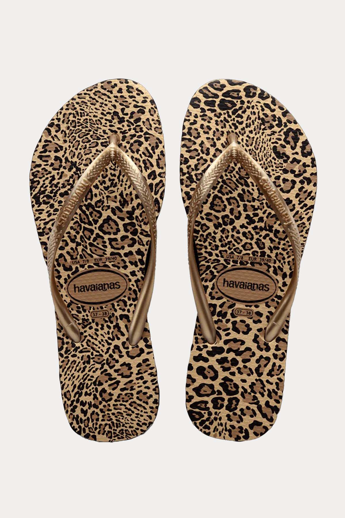 Havaianas Leopar Desenli Parmak Arası Terlik-Libas Trendy Fashion Store