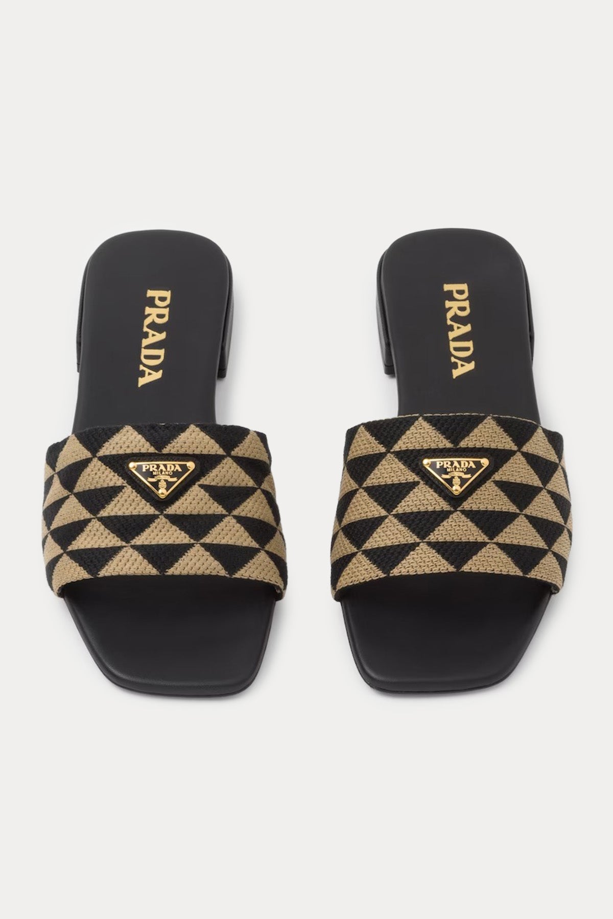 Prada Rafya Örgü Logolu Terlik-Libas Trendy Fashion Store