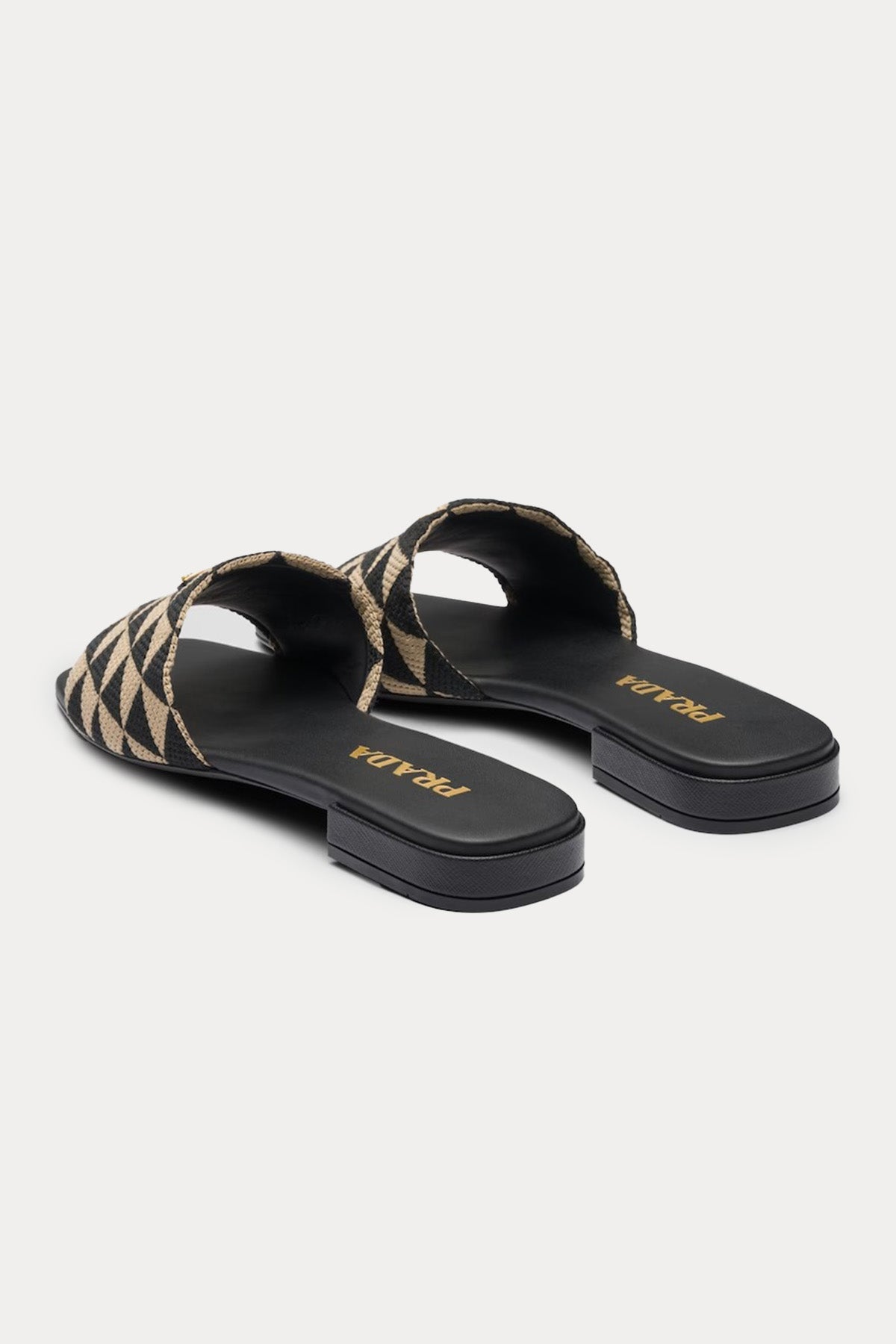 Prada Rafya Örgü Logolu Terlik-Libas Trendy Fashion Store