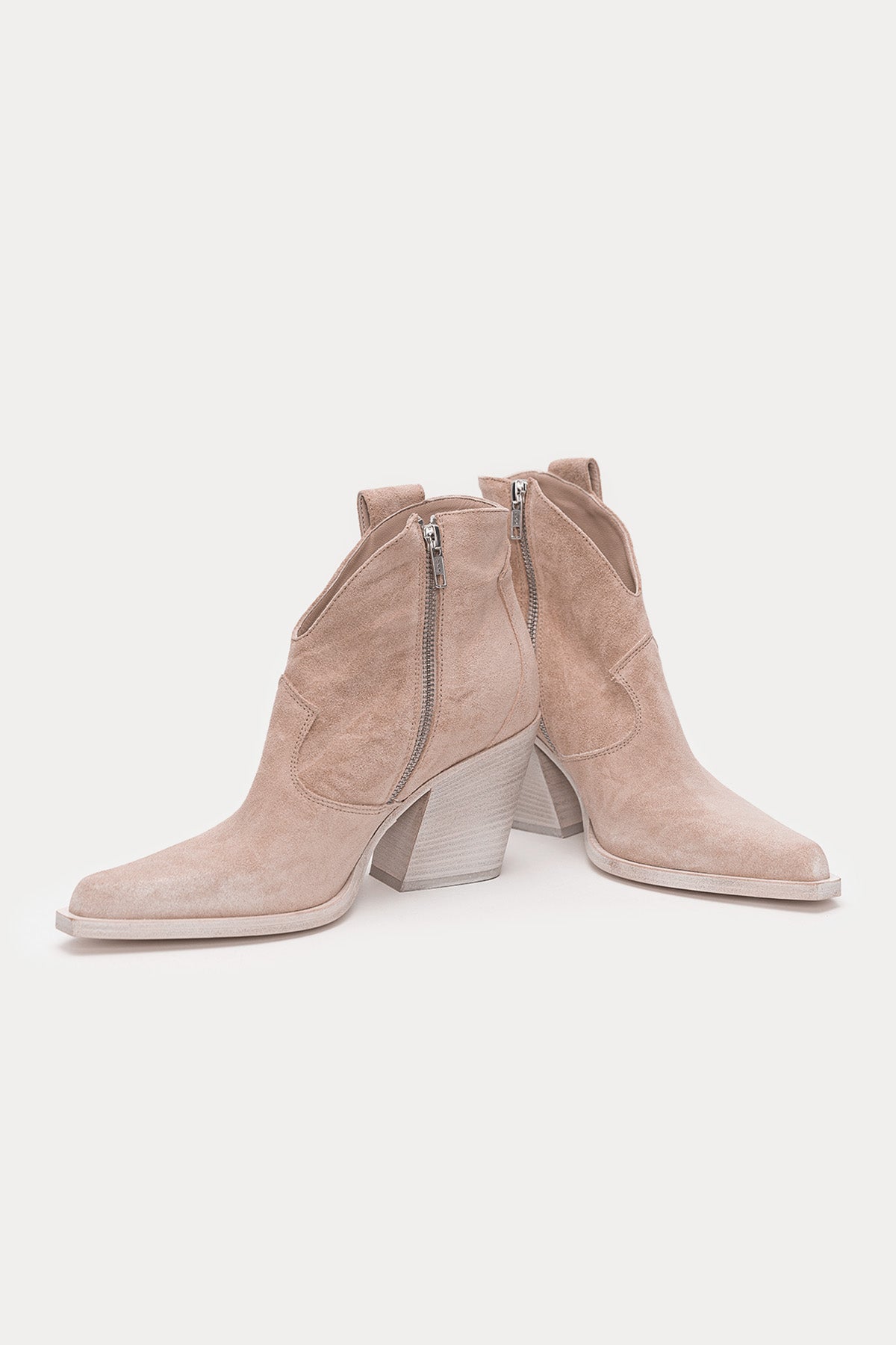 Fruit Kalın Topuklu Sivri Küt Burunlu Nubuk Bot-Libas Trendy Fashion Store