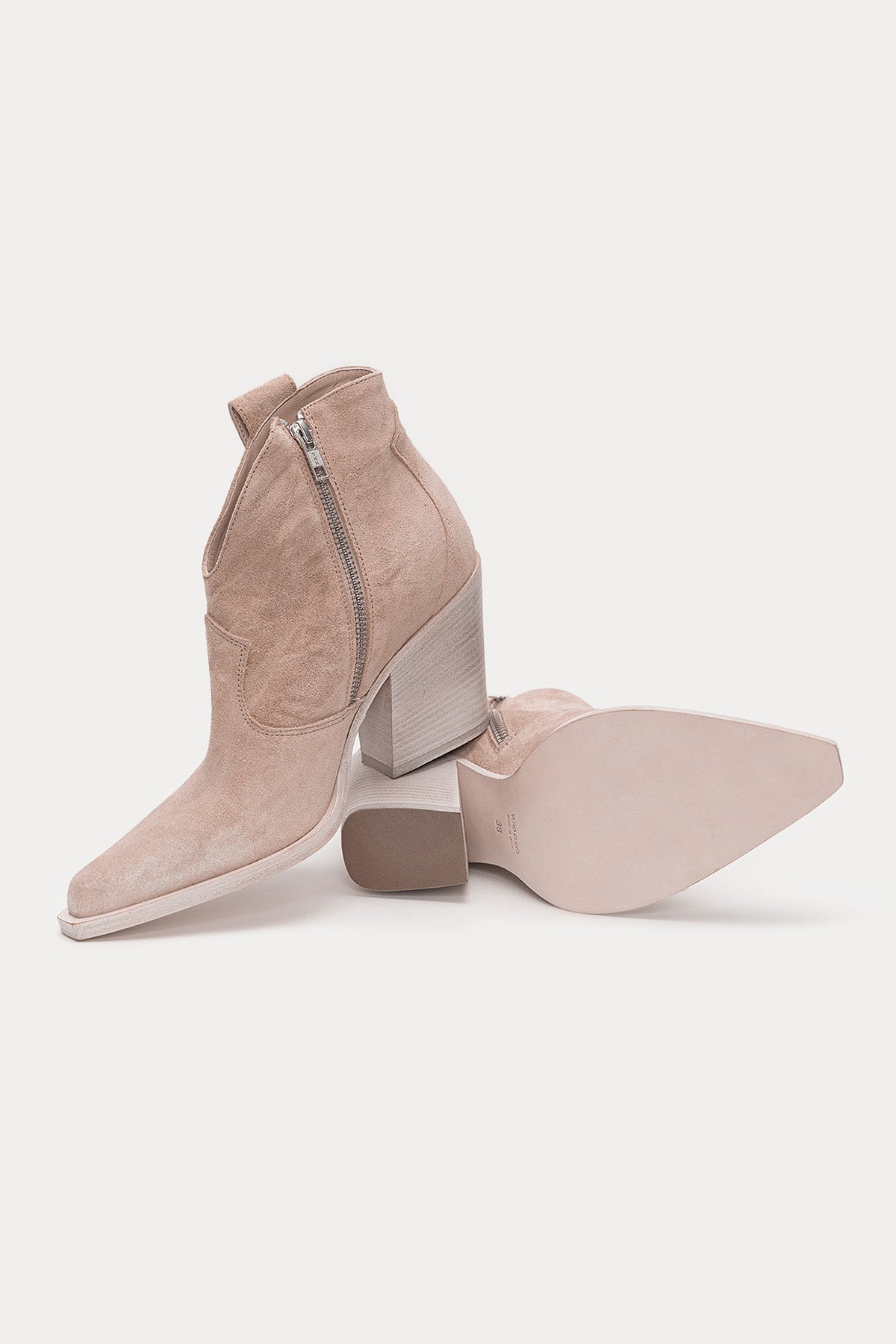 Fruit Kalın Topuklu Sivri Küt Burunlu Nubuk Bot-Libas Trendy Fashion Store