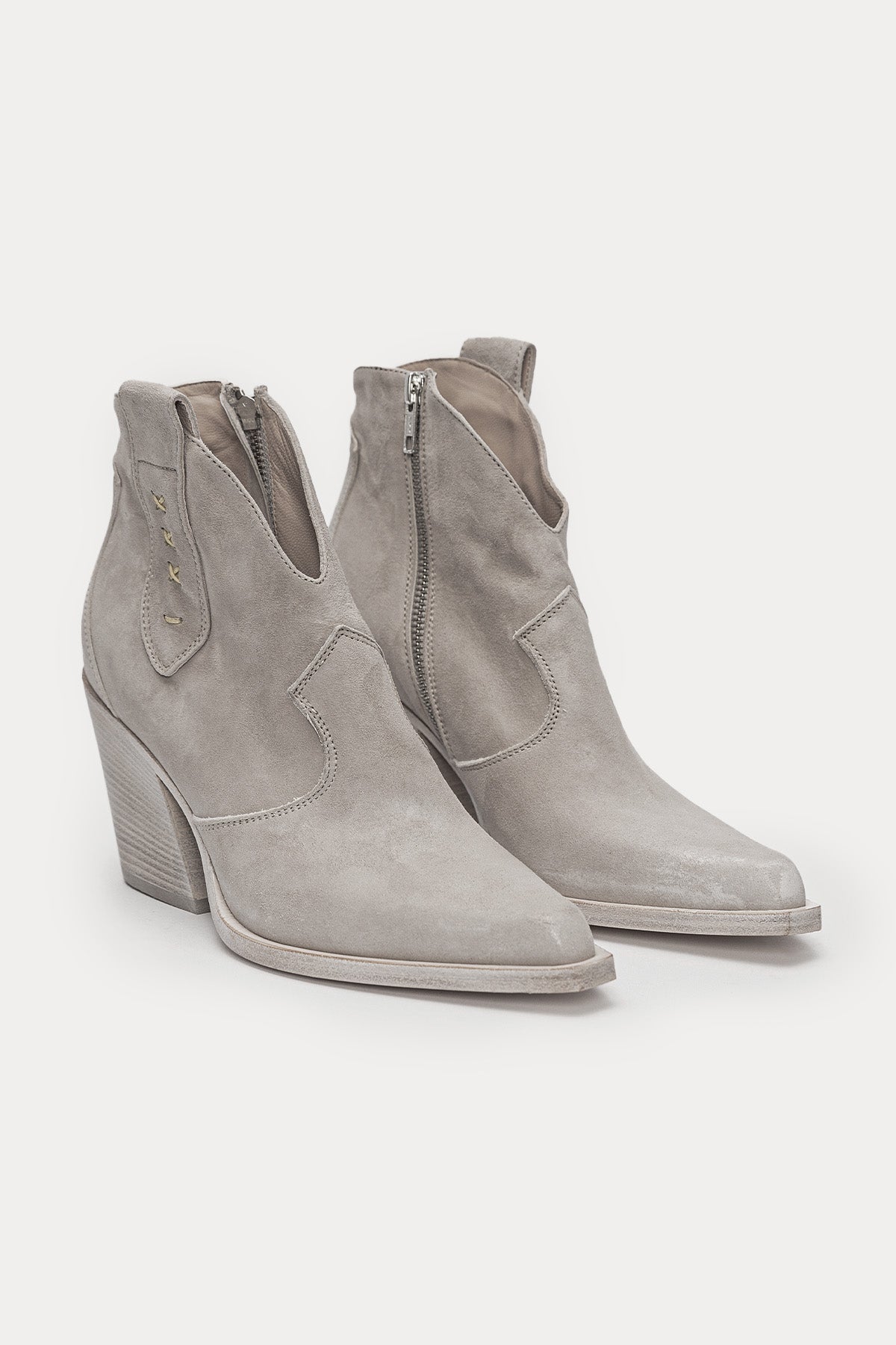 Fruit Kalın Topuklu Sivri Küt Burunlu Nubuk Bot-Libas Trendy Fashion Store