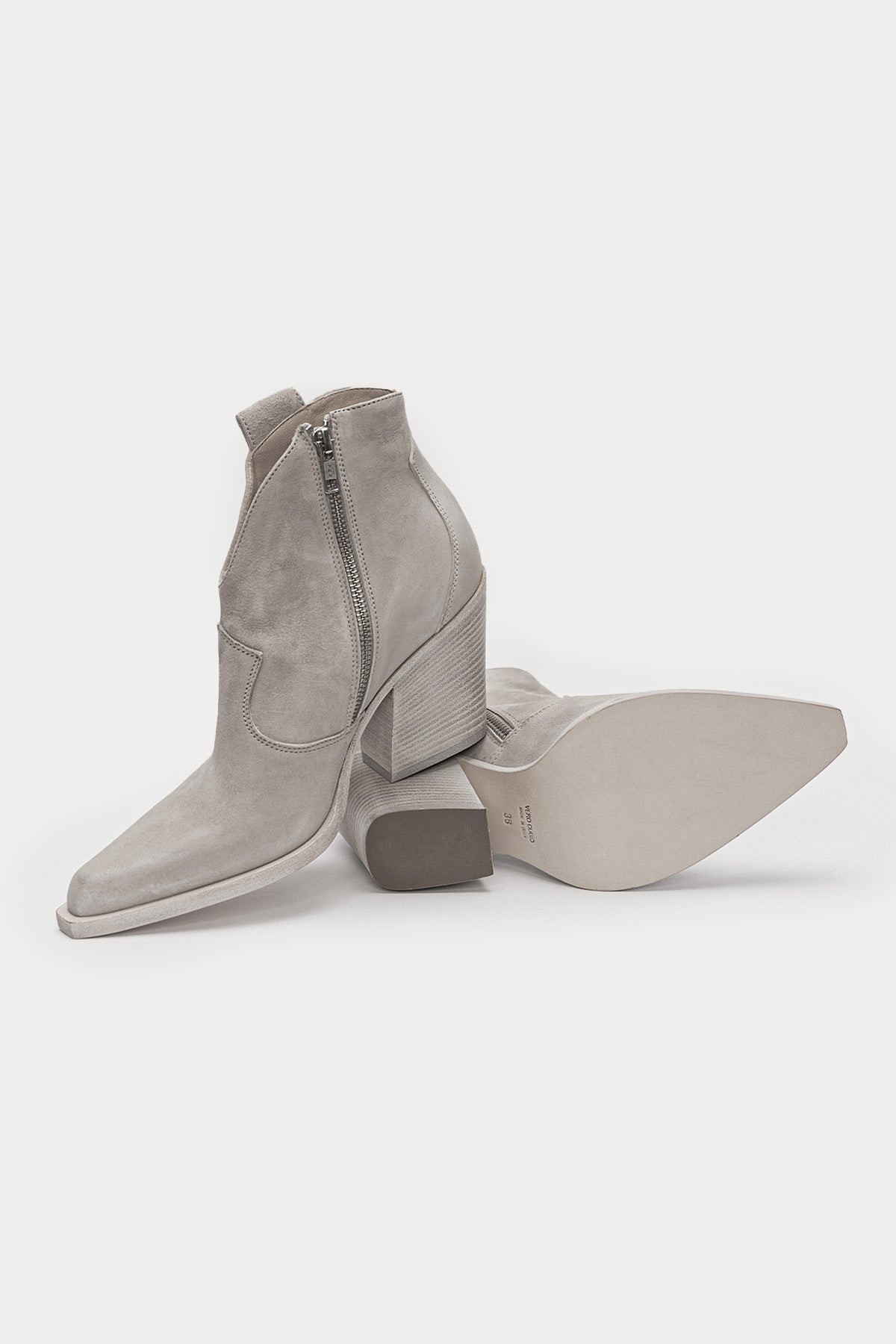 Fruit Kalın Topuklu Sivri Küt Burunlu Nubuk Bot-Libas Trendy Fashion Store